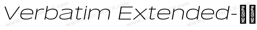 Verbatim Extended字体转换